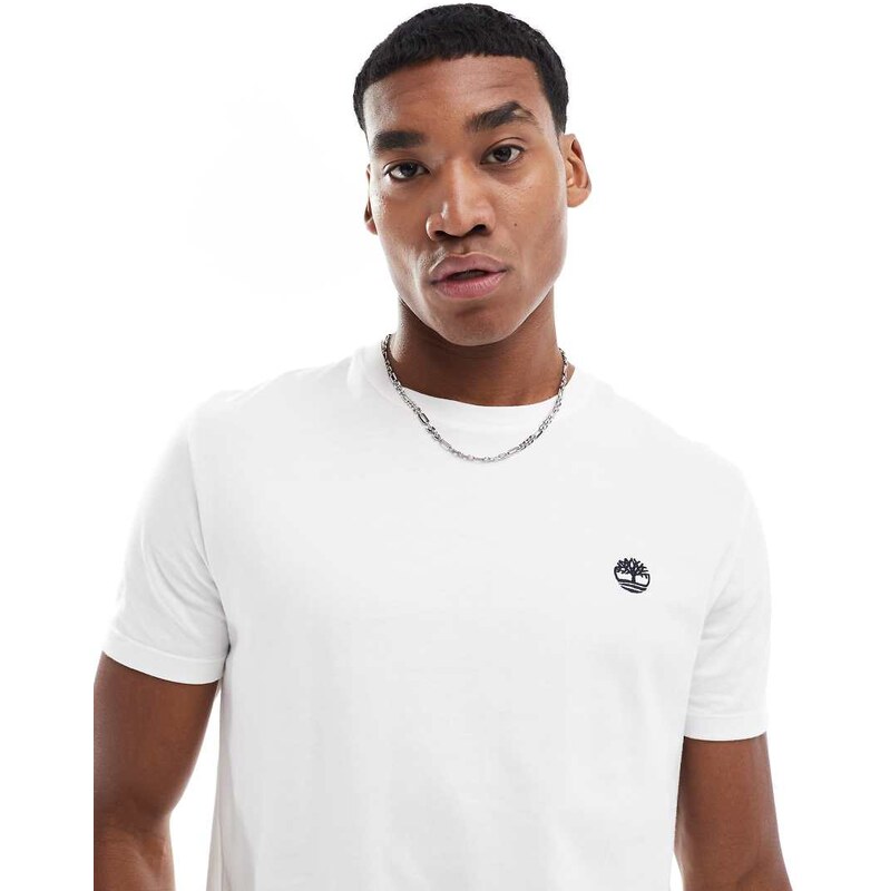 Timberland Dunstan small chest logo t-shirt in white