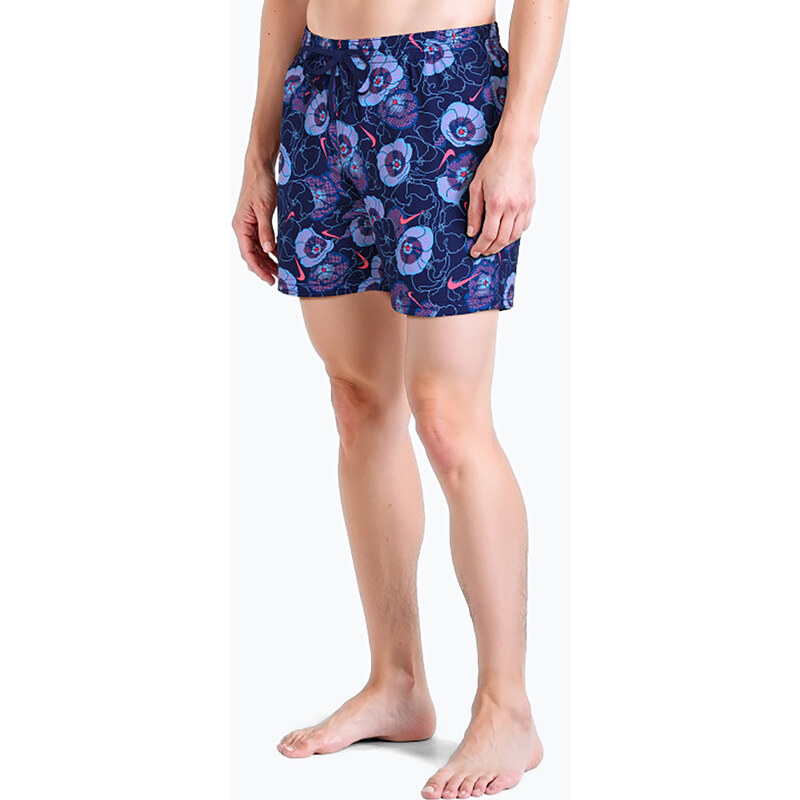 Pánské plavkové šortky Nike Multi Poppy Print 5 Volley midnight
