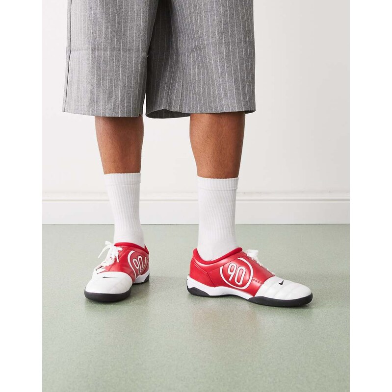 Nike T90 unisex trainers in white and red