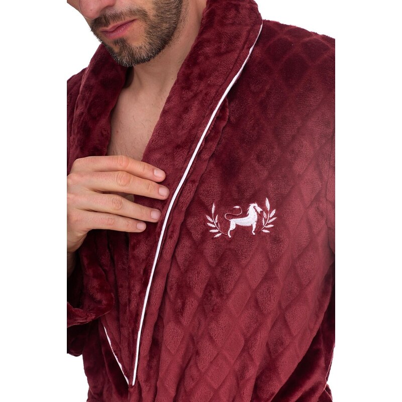 L&L Krátký pánský župan se vzorem 2453 Ready M-2XL męski