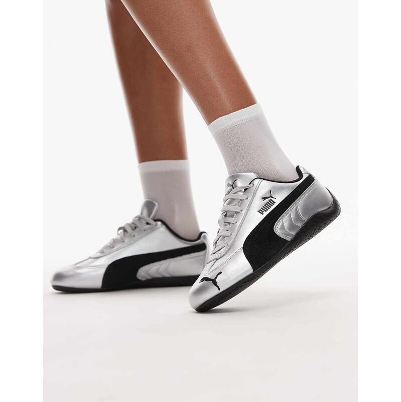 Puma Speedcat unisex trainers in metallic silver