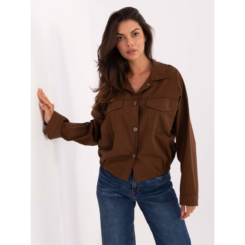 RUE PARIS Shirt-IT-KS-FL9273.86-brown