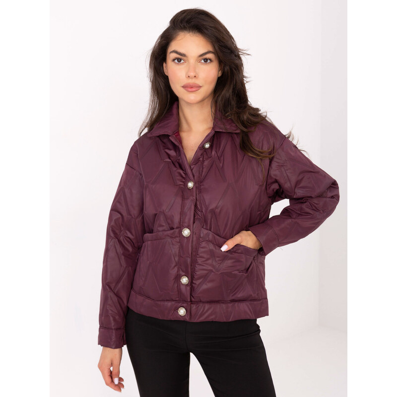 RUE PARIS Jacket-IT-KR-FL9626.77-burgundy