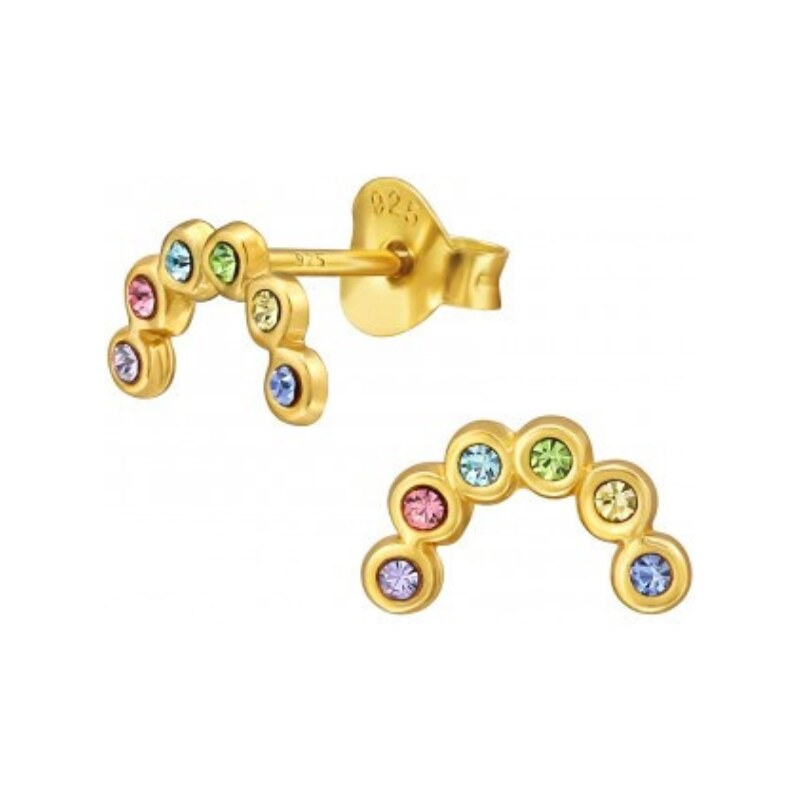 MAJYA Stříbrné náušnice MILLI pozlacené 11902 108523835