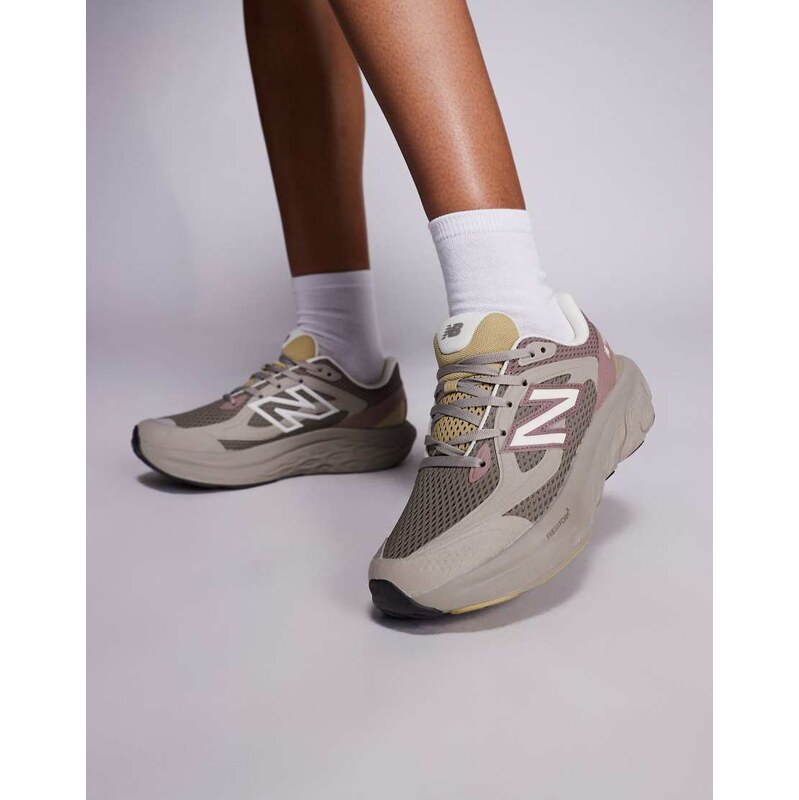 New Balance Fresh Foam unisex trainers in brown and burgundy