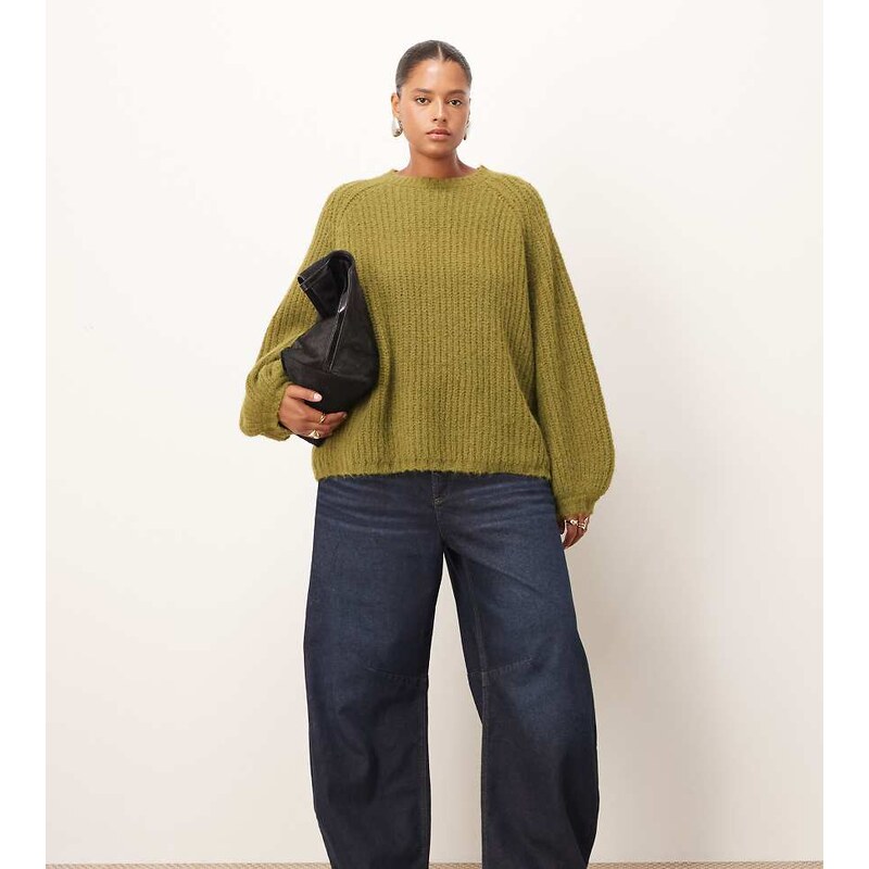 ARRANGE Curve Sydney denim barrel leg jean in indigo-Blue