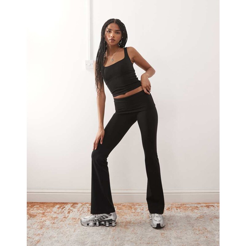Weekday mix and match yoga seamless stretch flared leggings in