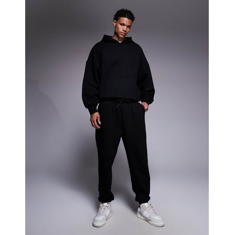 ASOS DESIGN premium heavyweight tapered joggers in 400gsm in
