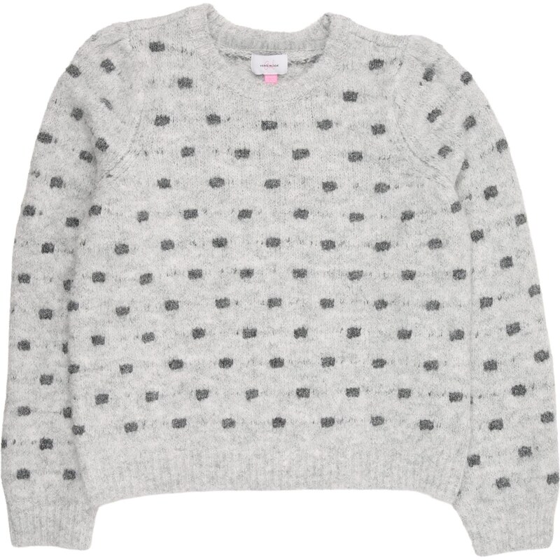 Vero Moda Girl Svetr VMDOTTY šedá / tmavě šedá