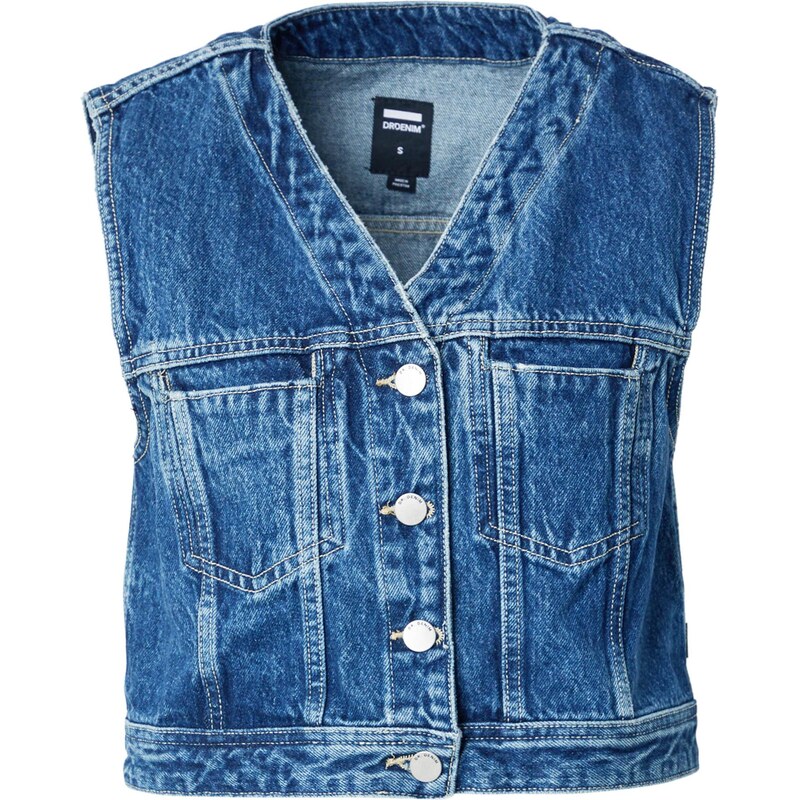 Dr. Denim Vesta Tina modrá džínovina