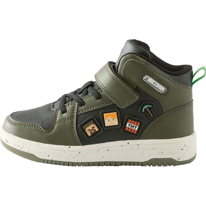 Next Tenisky Minecraft khaki / oranžová / černá