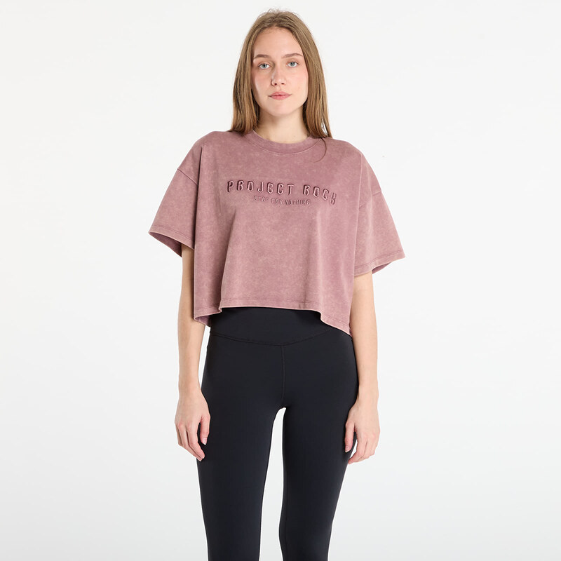 Tričko Under Armour Project Rock Statement Graphic SS Tee Maroon Mist 108537060