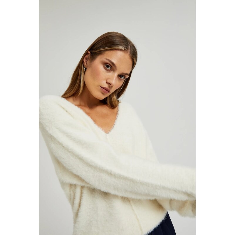 Marisse Womens Sweater Z-Sw-4569 Off White 109025063