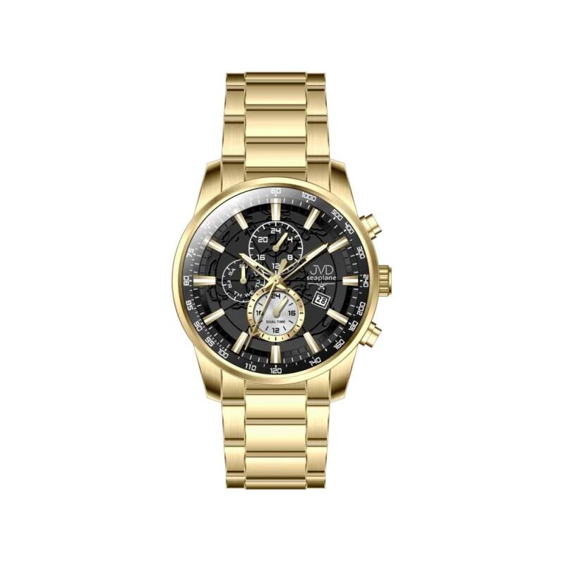JVD Pánské ocelové vodotěsné ocelové hodinky - chronograf JVD