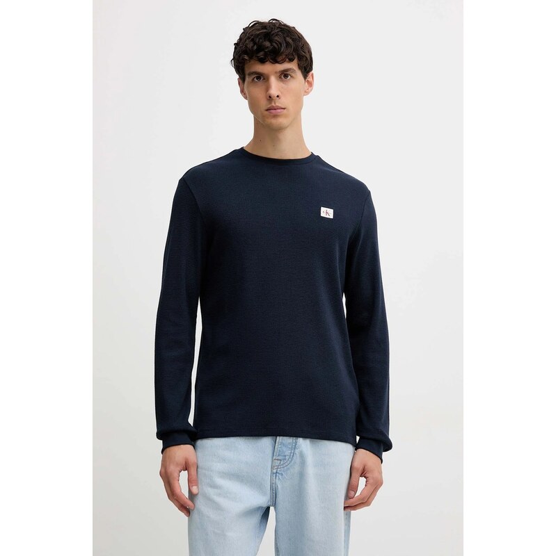 Calvin Klein Jeans tričko s dlouhým rukávem pánské s bavlnou