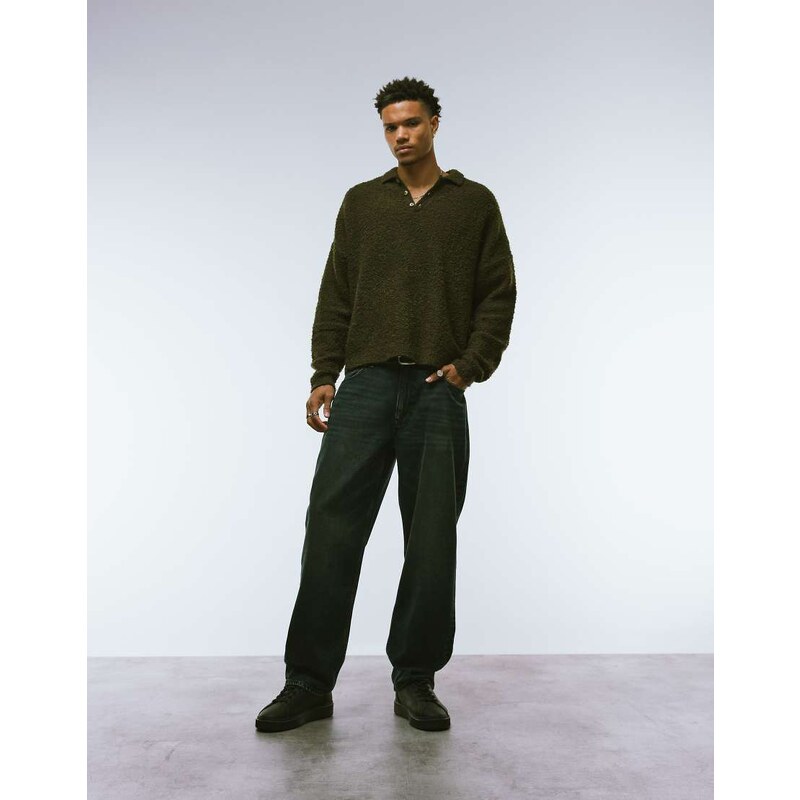 ASOS DESIGN straight fit jeans in dark wash blue