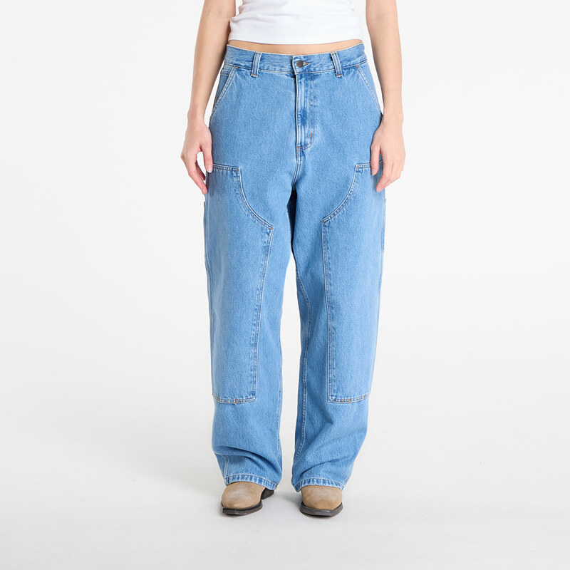 Džíny Carhartt WIP W Brandon Double Knee Pant Blue Stone Bleached L 108541636