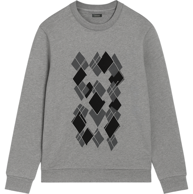 Z ZEGNA Graphic Grey mikina