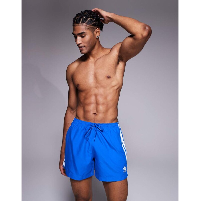 adidas Originals Adicolor swim shorts in blue 108543129