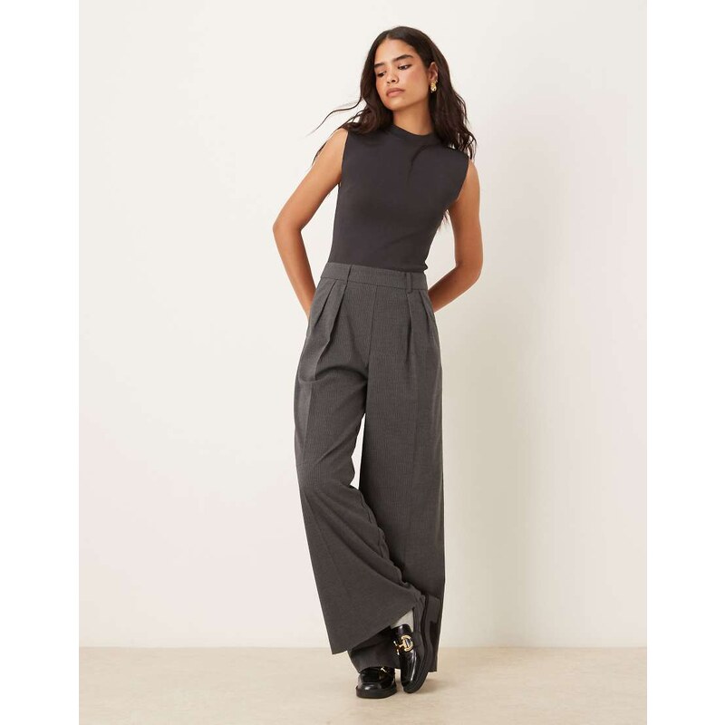 Mango 2 in 1 high neck sleeveless tailored jumpsuit in grey 115733443