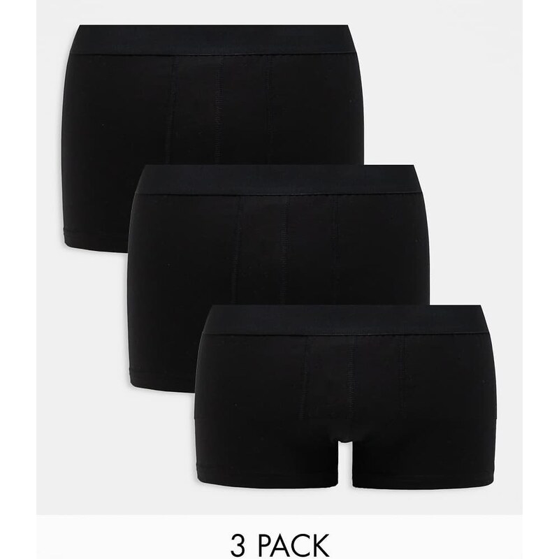 New Look 3 pack trunks in black