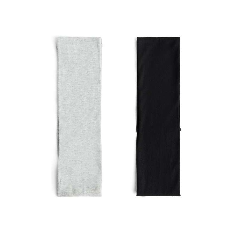 Bershka 2-pack of headbands in black 108551643