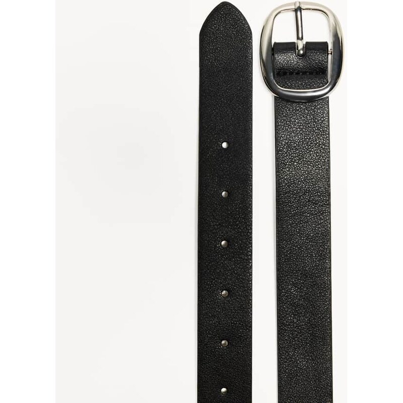 Bershka Thin faux leather belt in black 108551648