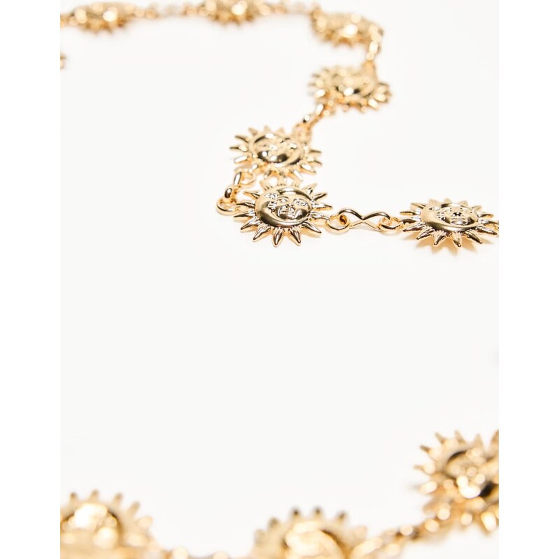 Bershka Chain belt in gold 108551718