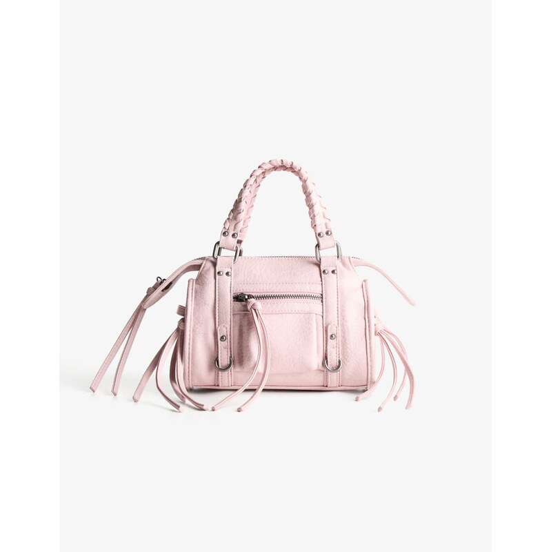 Bershka Mini bowling bag in pink