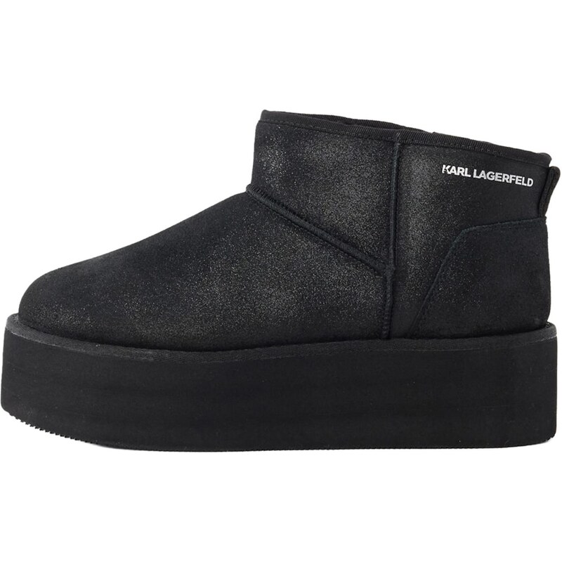 Karl Lagerfeld Kozačky černá / bílá