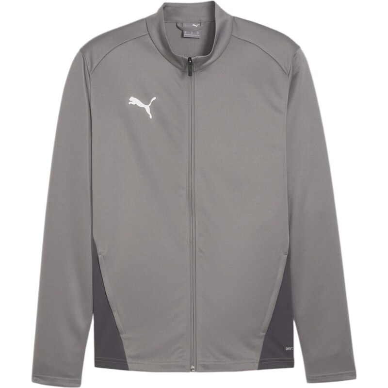 PUMA Sportovní bunda Team Goal tmavě šedá / bílá