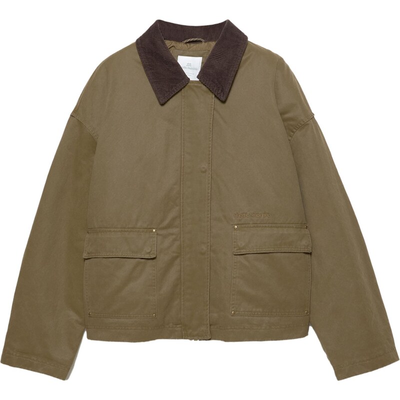 Pull&Bear Přechodná bunda PACIFIC umbra / tmavě hnědá