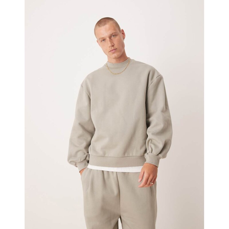 ASOS DESIGN premium heavyweight oversized crew with bell sleeve