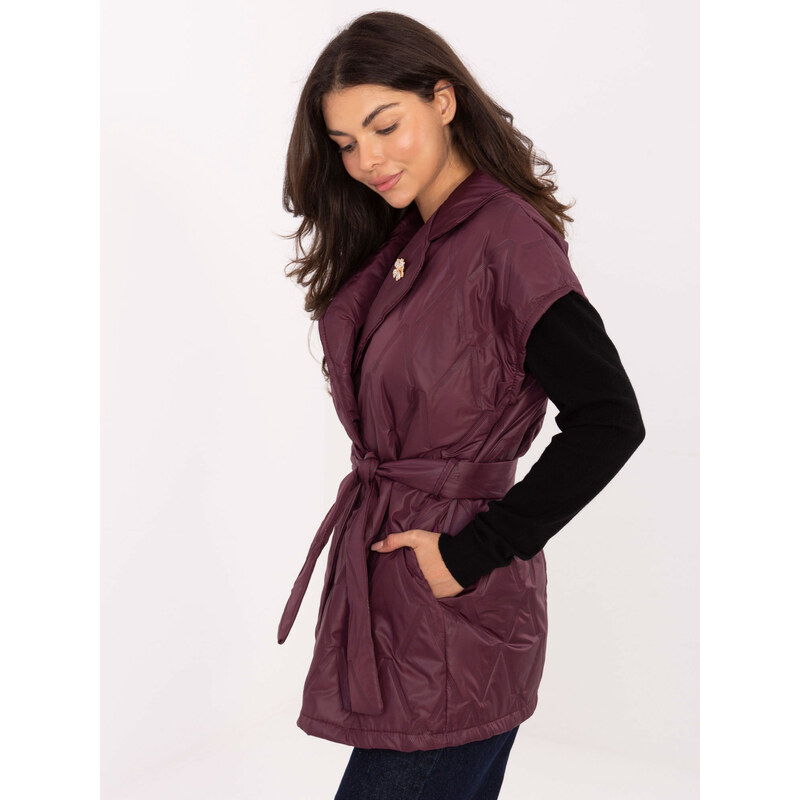 RUE PARIS Vest-IT-KZ-FL9603.87-burgundy