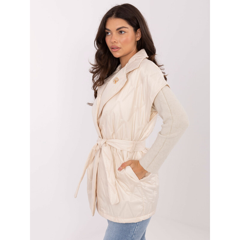 RUE PARIS Vest-IT-KZ-FL9603.87-light beige 108558441