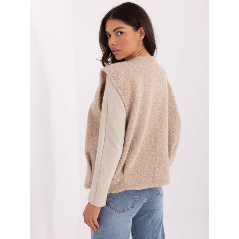 RUE PARIS Vest-IT-KZ-FL9622.29P-light beige