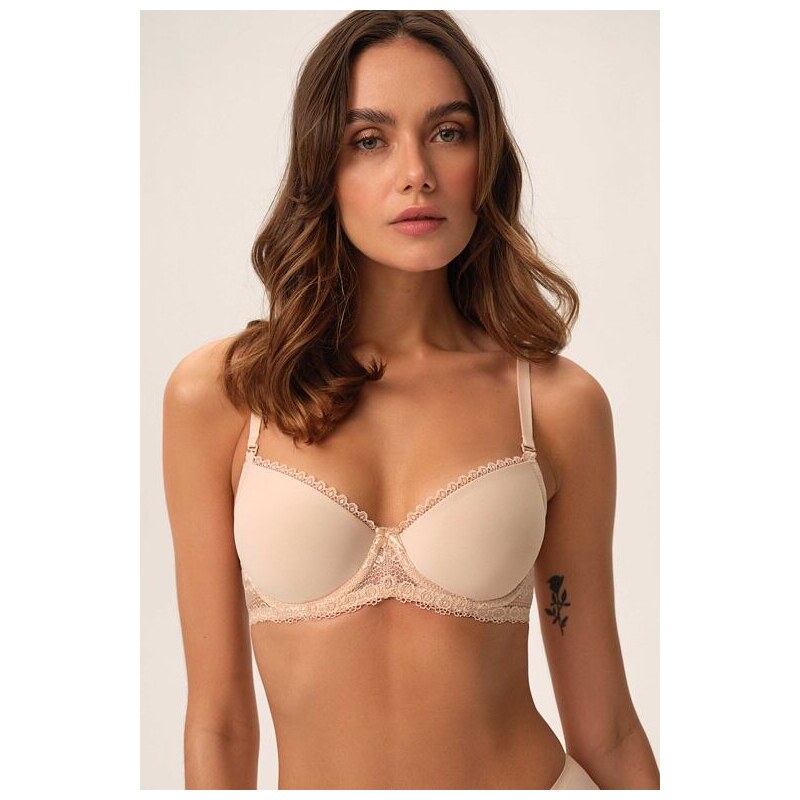 Esotiq Push-up podprsenka Julietta béžová odepínací ramínka 74569261