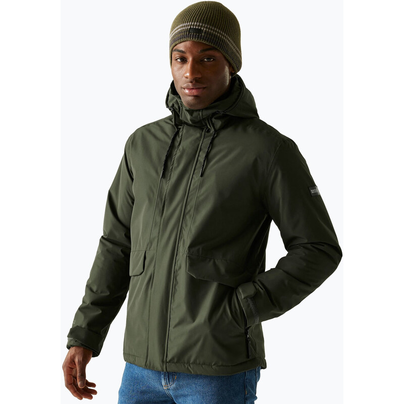 Pánská nepromokavá bunda REGATTA Sterlings dark khaki/black