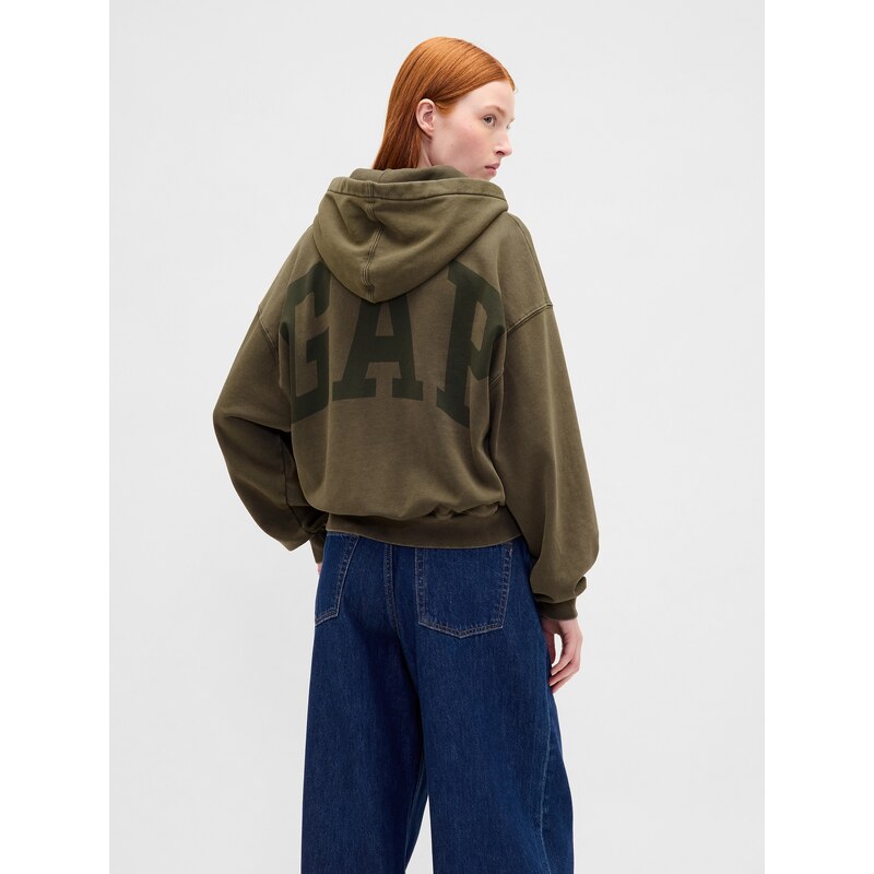 GAP MMikina s kapucí Logo Cropped - Dámské