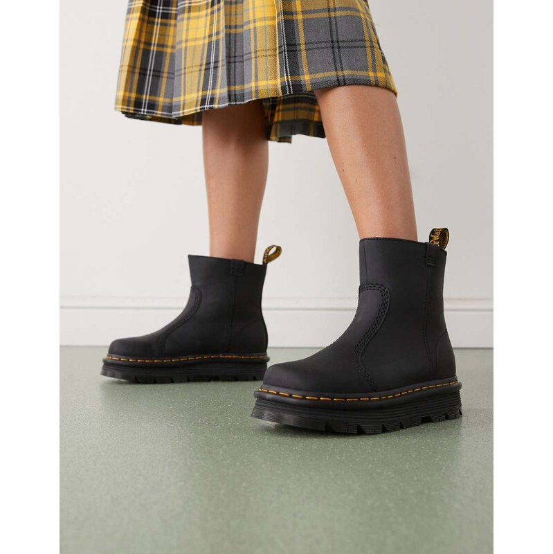 Dr Martens ZebZag Rigger boot in black