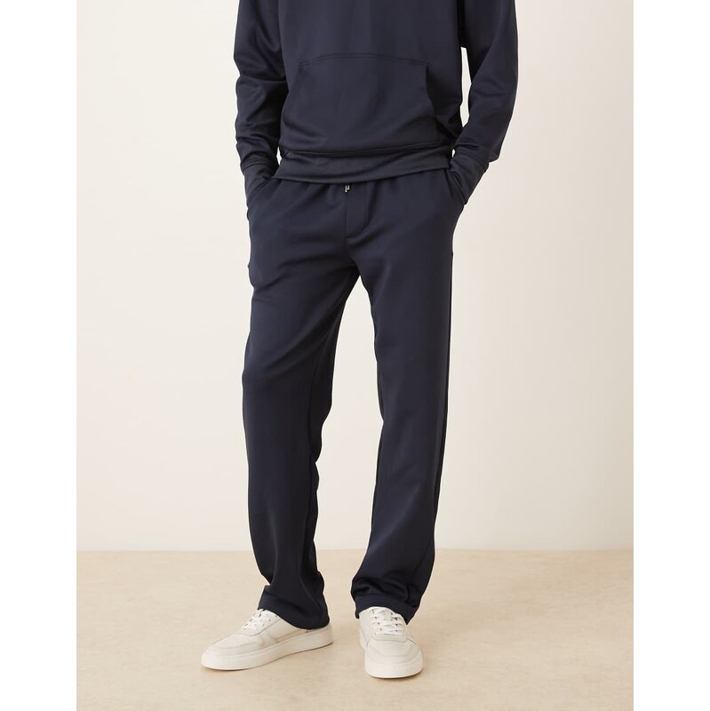 ASOS DESIGN co-ord straight leg jogger in navy