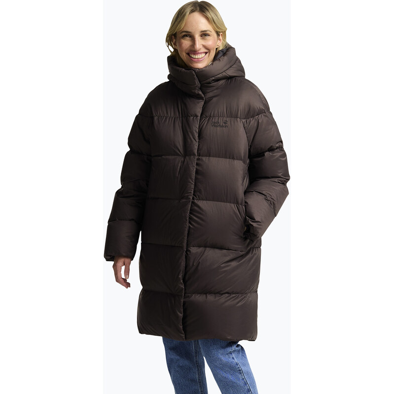 Dámský péřový kabát Jack Wolfskin Icy Hill Coat Rds peat