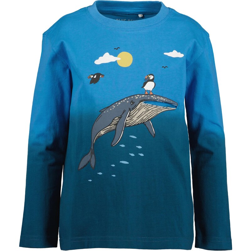 BLUE SEVEN Tričko nebeská modř / tmavě modrá / žlutá / bílá