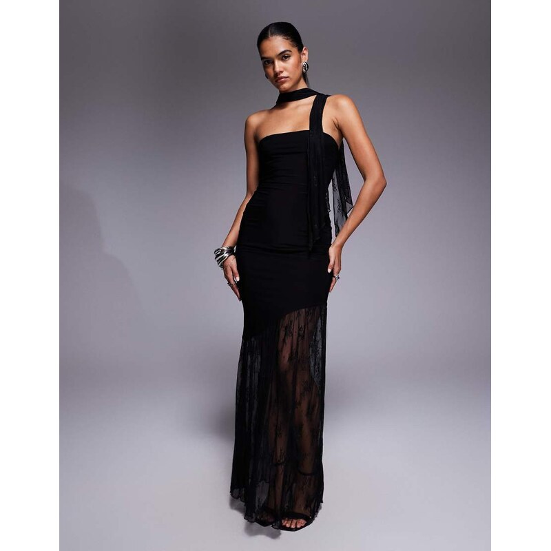 Fashionkilla exclusive double sculpted slinky bandeau sheer lace