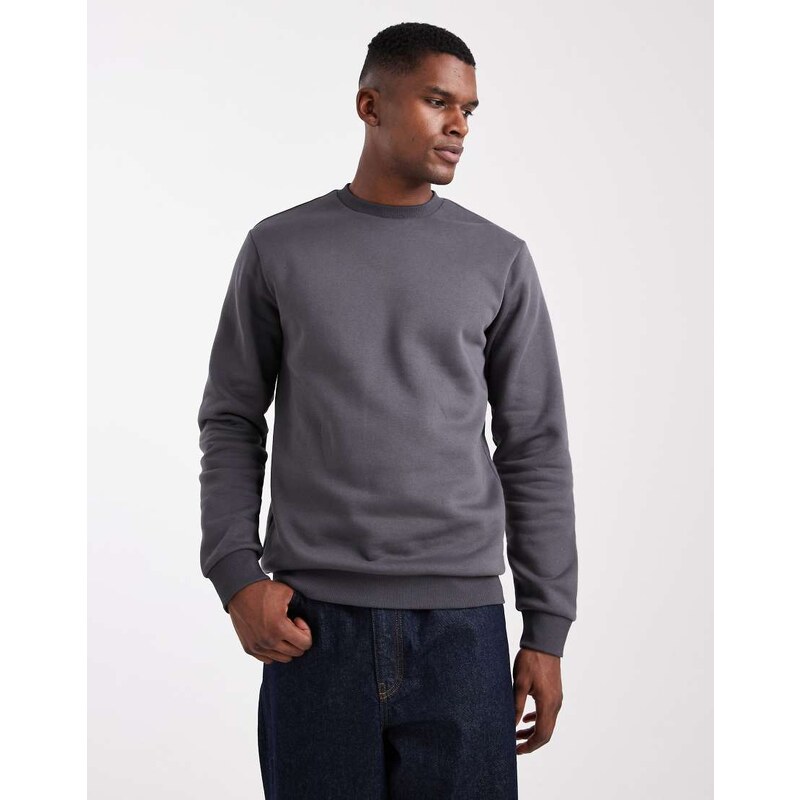 ONLY & SONS crew neck sweatshirt in dark grey