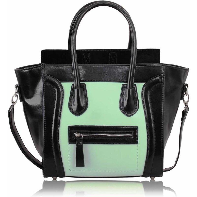 LS Fashion Krémovo-černá kabelka ve stylu Celine LS00143A krémová