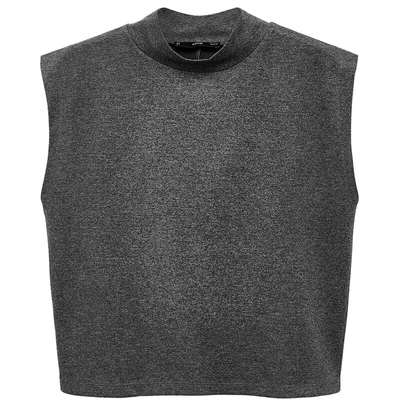 MANGO Top CLINTO šedý melír