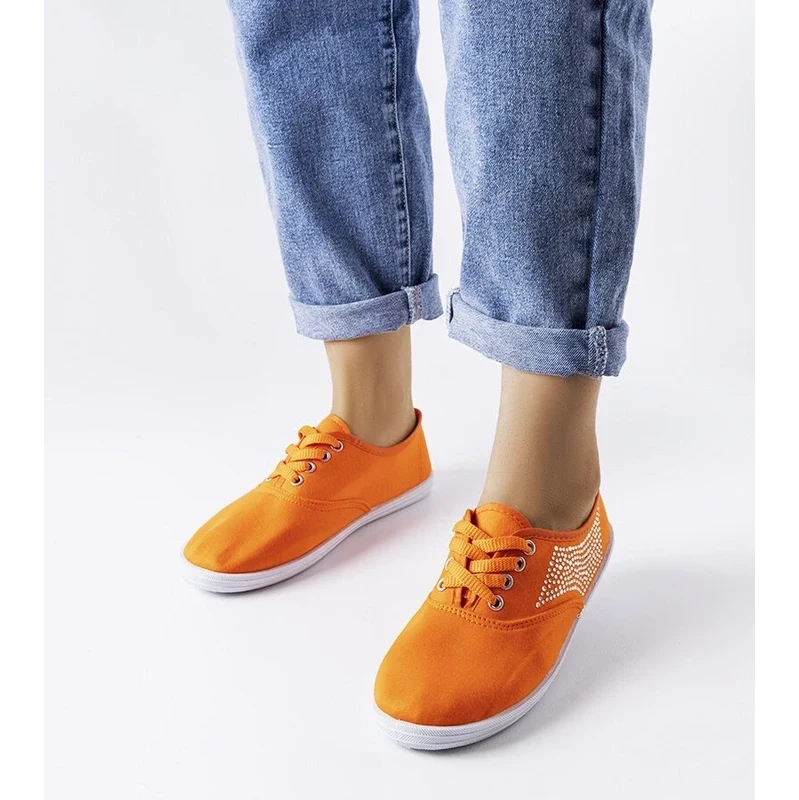 Gemre Orange sneakers with rhinestones Godfrey 108967302