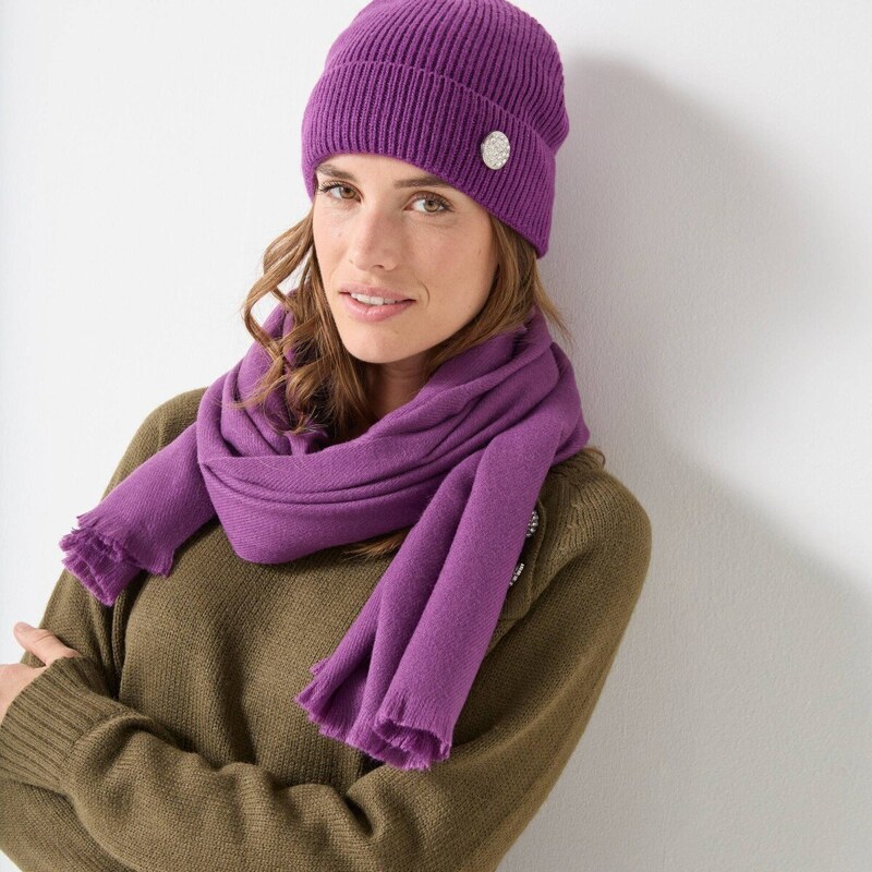 Blancheporte Hřejivá šála purpurová