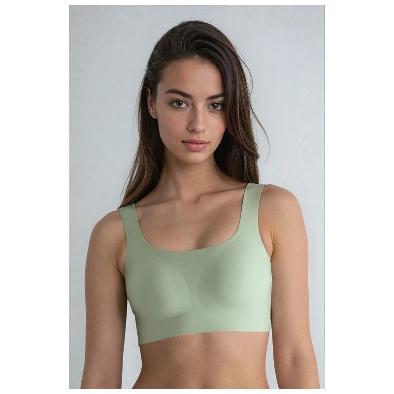 Bezešvá bralette Sloggi Zero Feel 2.0 Top světle zelená 107379513
